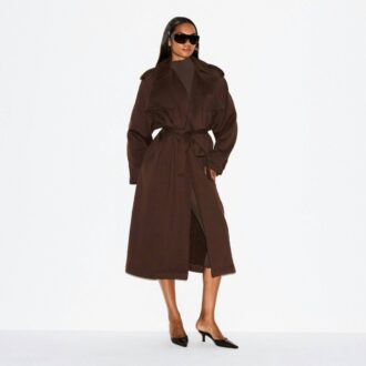 BOYFRIEND FLEECE OVERSIZED TRENCH COAT