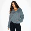 BOYFRIEND FLEECE OVERSIZED ZIP UP HOODIE