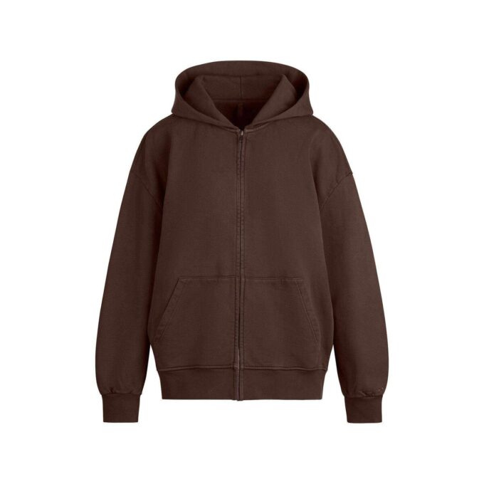 BOYFRIEND FLEECE OVERSIZED ZIP UP HOODIE