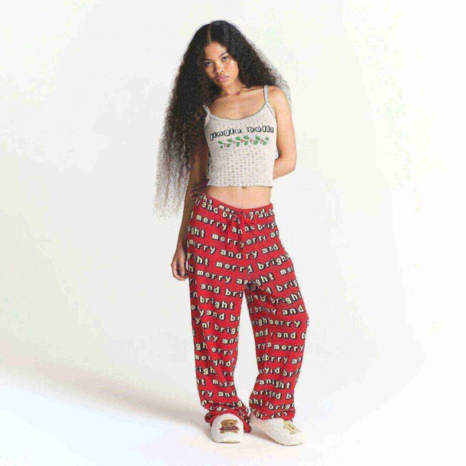 CACTUS PLANT FLEA MARKET X SKIMS HEAVY POINTELLE AND WAFFLE SLEEP SET