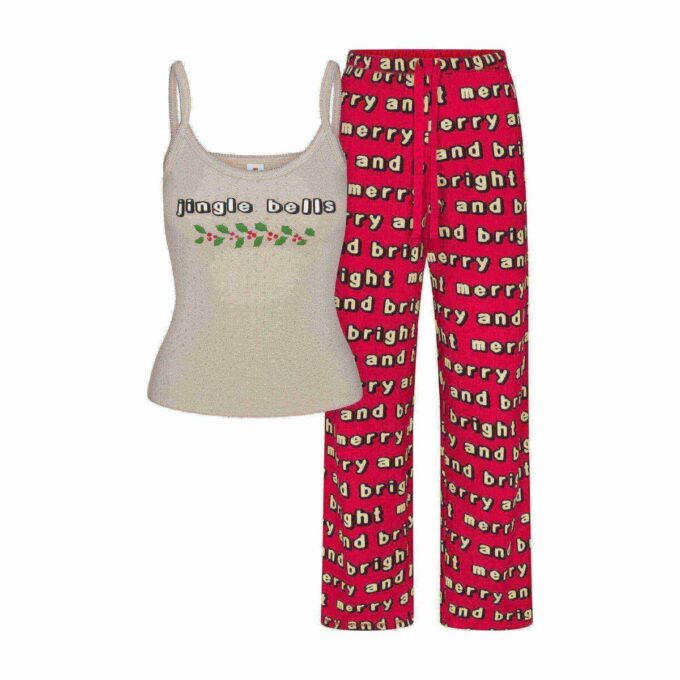 CACTUS PLANT FLEA MARKET X SKIMS HEAVY POINTELLE AND WAFFLE SLEEP SET