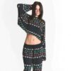 CACTUS PLANT FLEA MARKET X SKIMS SKIMS SLEEP CROPPED LONG SLEEVE AND PANT SET