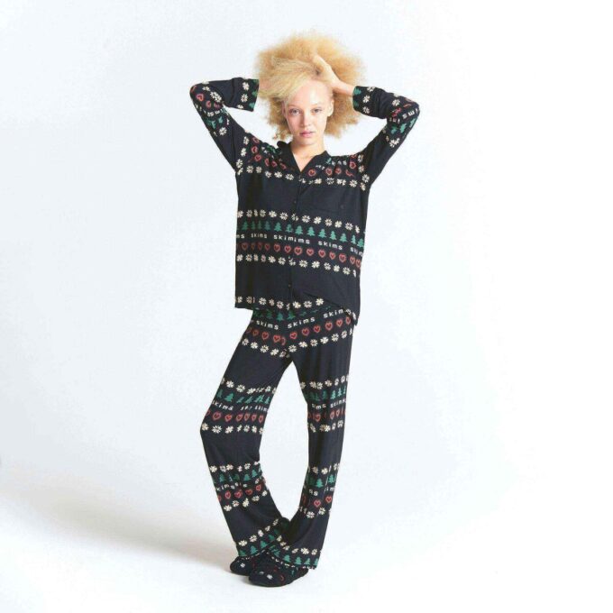 CACTUS PLANT FLEA MARKET X SKIMS SKIMS SLEEP LONG SLEEVE BUTTON UP SET