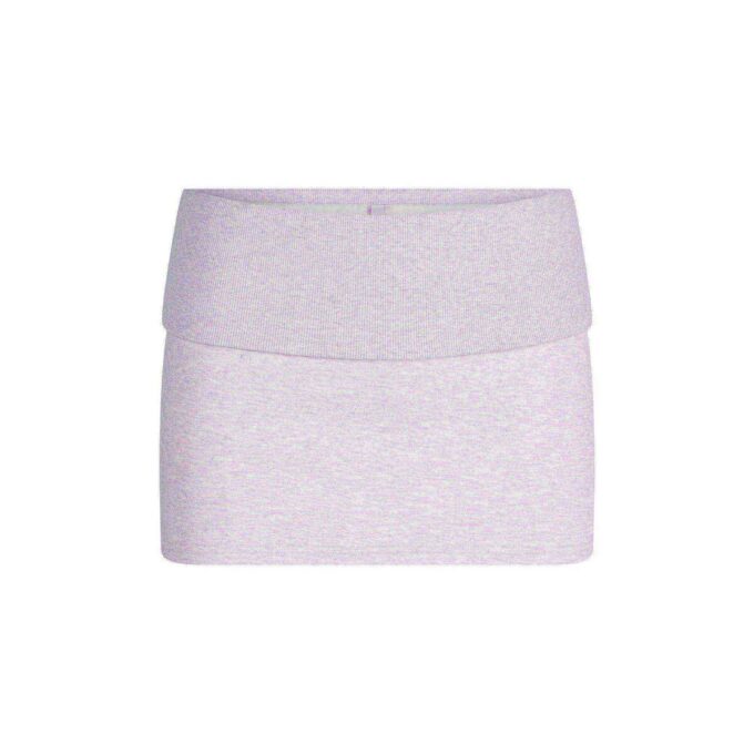 COTTON FLEECE FOLDOVER MINI SKIRT COTTON FLEECE FOLDOVER MINI SKIRT
