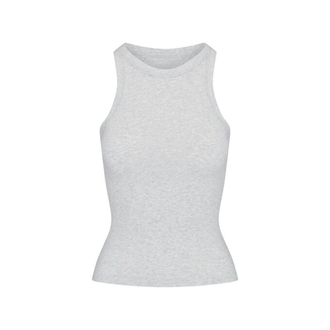 COTTON JERSEY CREW NECK TANK