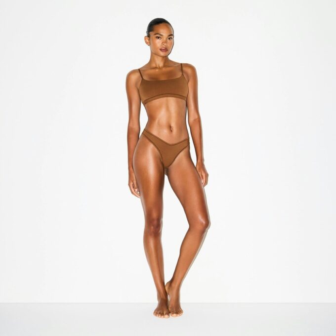 COTTON JERSEY DIPPED THONG COTTON JERSEY DIPPED THONG