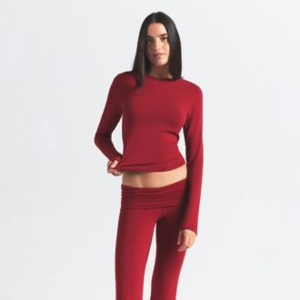 COTTON JERSEY FOLDOVER PANT