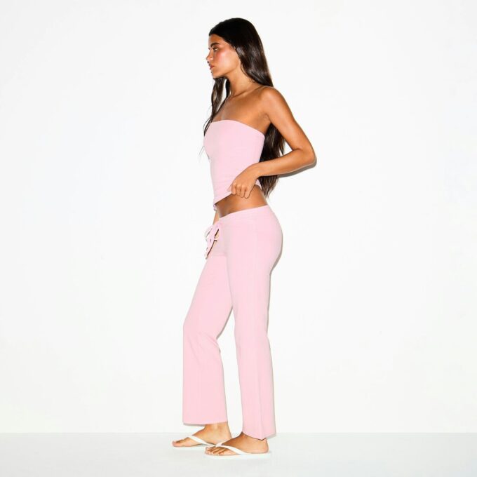 COTTON JERSEY LOW RISE CROP PANT COTTON JERSEY LOW RISE CROP PANT