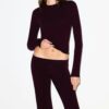 COTTON JERSEY LOW RISE CROP PANT COTTON JERSEY LOW RISE CROP PANT