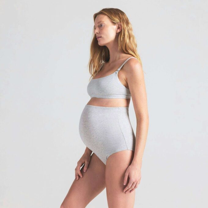 COTTON JERSEY MATERNITY HIGH-WAISTED BRIEF