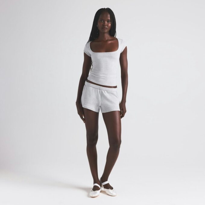 COTTON JERSEY SCOOP NECK T-SHIRT COTTON JERSEY SCOOP NECK T-SHIRT