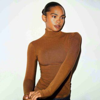 COTTON JERSEY TURTLENECK