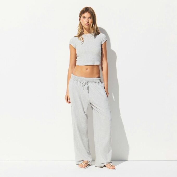 COTTON JERSEY WIDE LEG PANT COTTON JERSEY WIDE LEG PANT