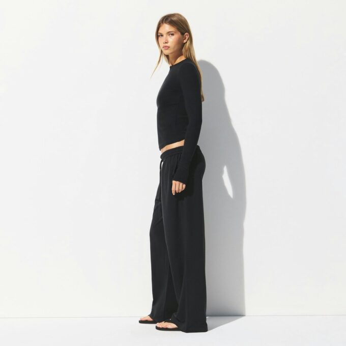 COTTON JERSEY WIDE LEG PANT COTTON JERSEY WIDE LEG PANT