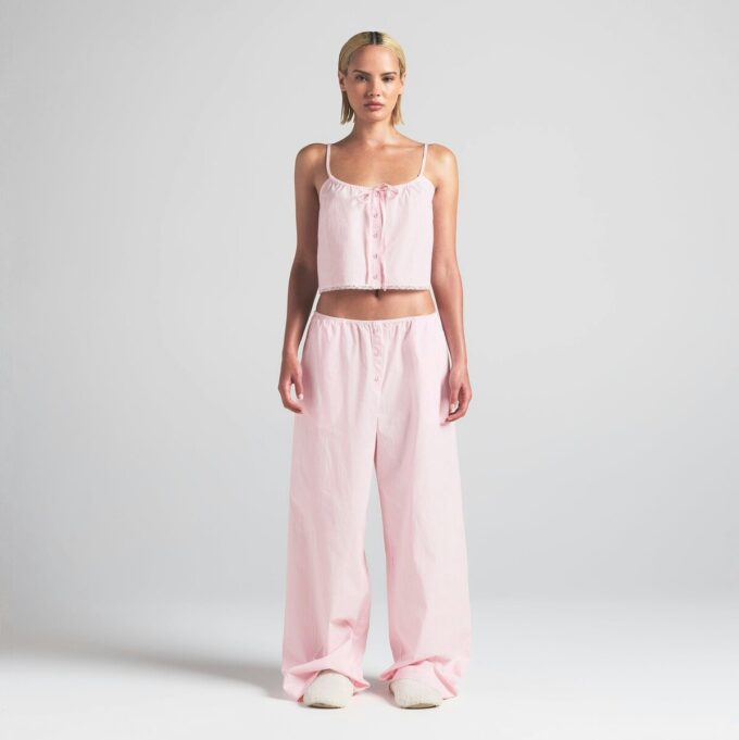 COTTON POPLIN SLEEP CAMI COTTON POPLIN SLEEP CAMI