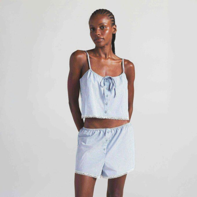 COTTON POPLIN SLEEP CAMI COTTON POPLIN SLEEP CAMI