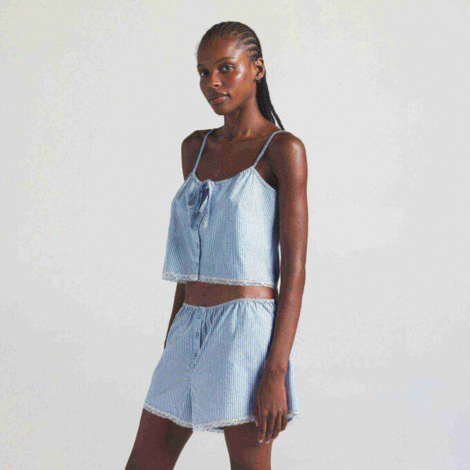 COTTON POPLIN SLEEP CAMI COTTON POPLIN SLEEP CAMI