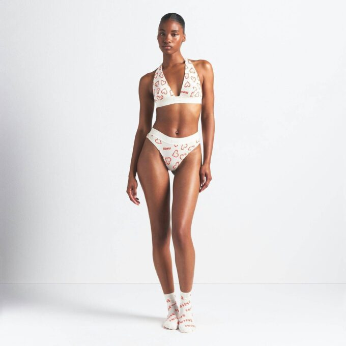 COTTON RIB HALTER BRALETTE COTTON RIB HALTER BRALETTE