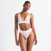 COTTON RIB PLUNGE BRALETTE