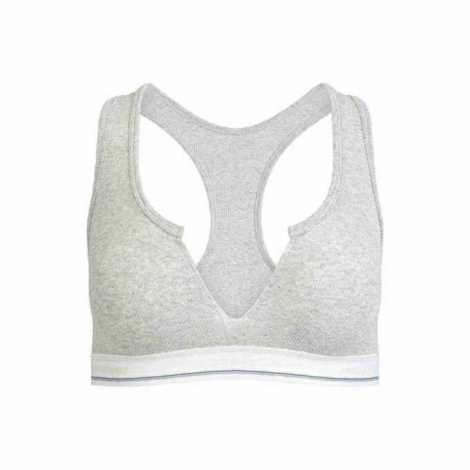 COTTON RIB SPLIT NECK BRALETTE
