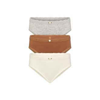 COTTON SEAMLESS JUNIORS LACE BIKINI 3-PACK