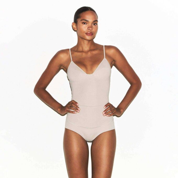 COTTON SHAPEWEAR THONG BODYSUIT