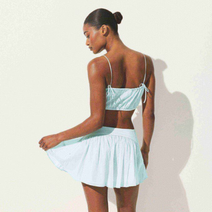 COTTON VOILE MINI SKIRT COTTON VOILE MINI SKIRT