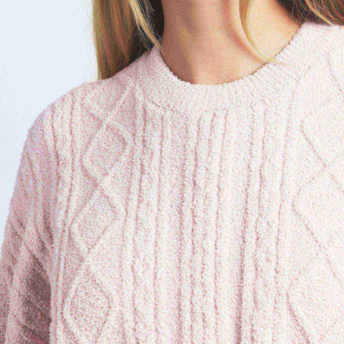COZY LIGHT OVERSIZED CABLEKNIT CREWNECK PULLOVER COZY LIGHT OVERSIZED CABLEKNIT CREWNECK PULLOVER
