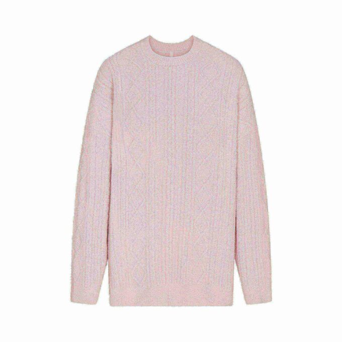 COZY LIGHT OVERSIZED CABLEKNIT CREWNECK PULLOVER COZY LIGHT OVERSIZED CABLEKNIT CREWNECK PULLOVER
