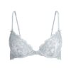 EMBROIDERED LINGERIE FRONT CLOSE UNLINED BRA