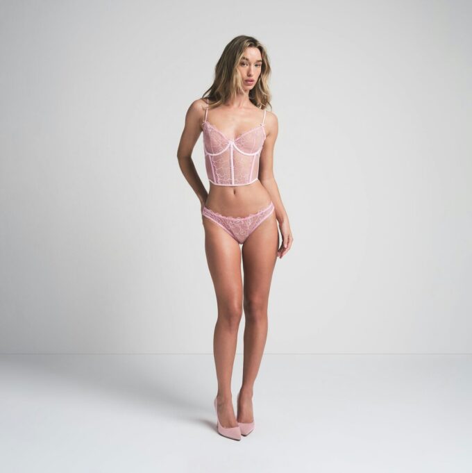 EMBROIDERED TULLE CROPPED CORSET EMBROIDERED TULLE CROPPED CORSET