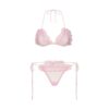 EMBROIDERED TULLE TIE BRALETTE AND THONG SET EMBROIDERED TULLE TIE BRALETTE AND THONG SET