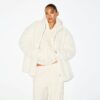 FAUX FUR OVERSIZED MOCK NECK JACKET FAUX FUR OVERSIZED MOCK NECK JACKET