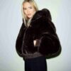 FAUX FUR ZIP UP JACKET FAUX FUR ZIP UP JACKET