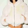 FAUX FUR ZIP UP JACKET FAUX FUR ZIP UP JACKET