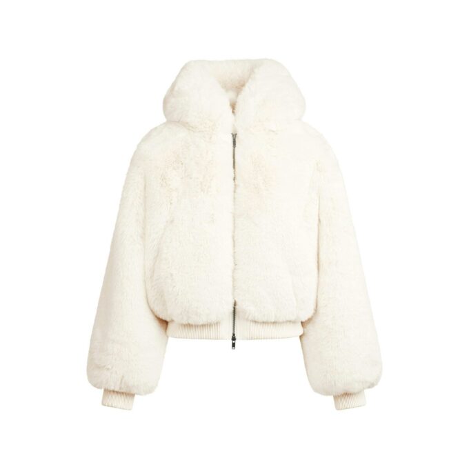 FAUX FUR ZIP UP JACKET FAUX FUR ZIP UP JACKET