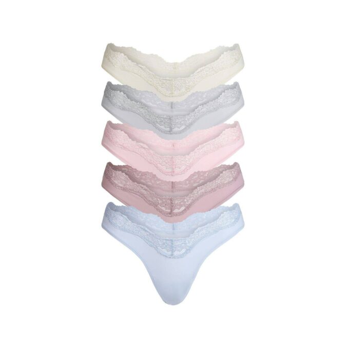 FITS EVERYBODY LACE DIPPED THONG 5-PACK FITS EVERYBODY LACE DIPPED THONG 5-PACK