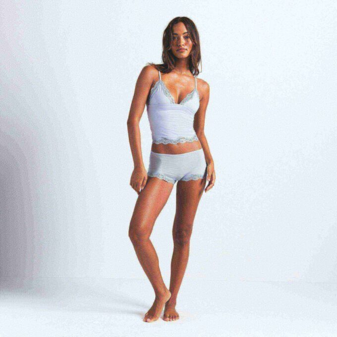 FITS EVERYBODY LACE TRIANGLE CAMI AND BOY SHORT SET FITS EVERYBODY LACE TRIANGLE CAMI AND BOY SHORT SET