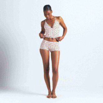 FITS EVERYBODY LACE TRIANGLE CAMI AND BOY SHORT SET