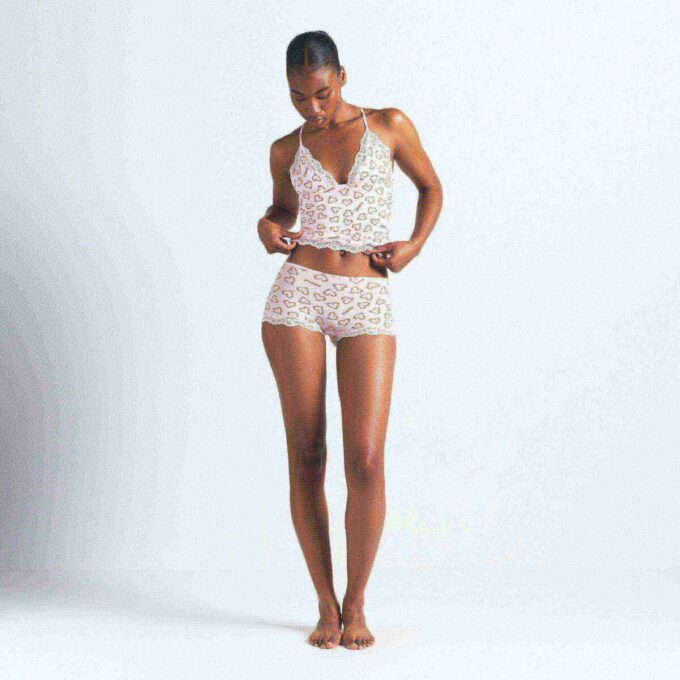 FITS EVERYBODY LACE TRIANGLE CAMI AND BOY SHORT SET FITS EVERYBODY LACE TRIANGLE CAMI AND BOY SHORT SET