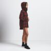 FLANNEL SLEEP OVERSIZED HOODED BUTTON UP SHIRT