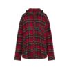 FLANNEL SLEEP OVERSIZED HOODED BUTTON UP SHIRT