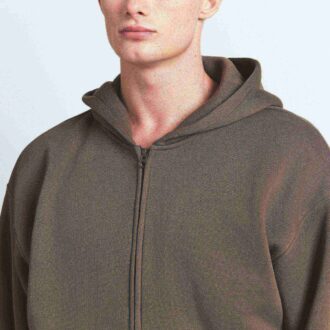 FLEECE LOUNGE MENS RELAXED ZIP UP HOODIE