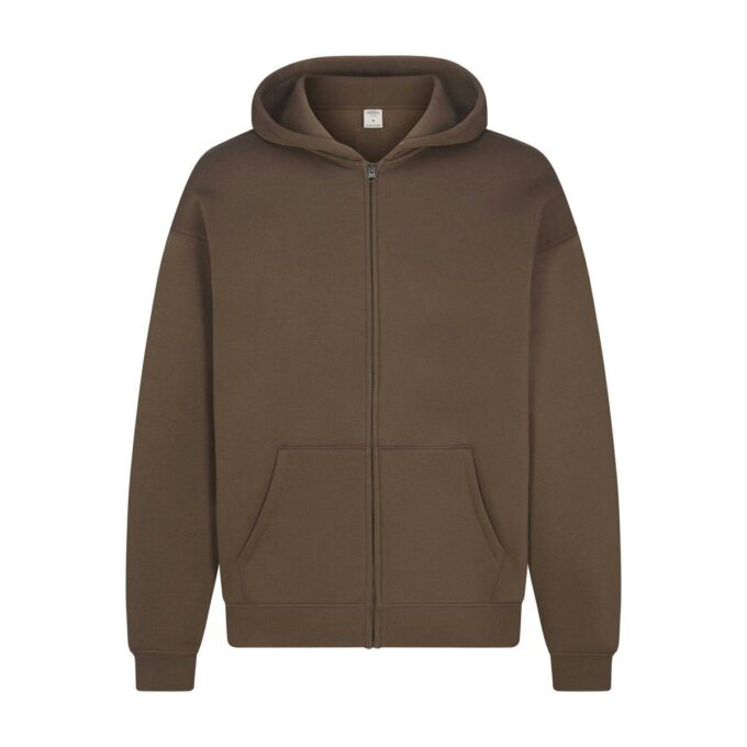 FLEECE LOUNGE MENS RELAXED ZIP UP HOODIE