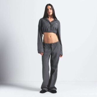 HEAVY FLANNEL CROPPED SLEEP SET