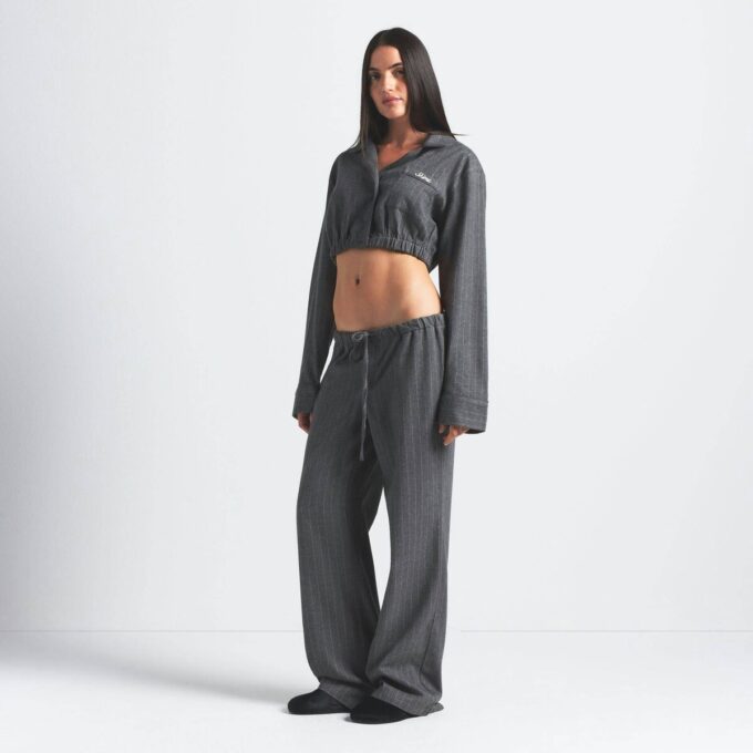 HEAVY FLANNEL CROPPED SLEEP SET HEAVY FLANNEL CROPPED SLEEP SET