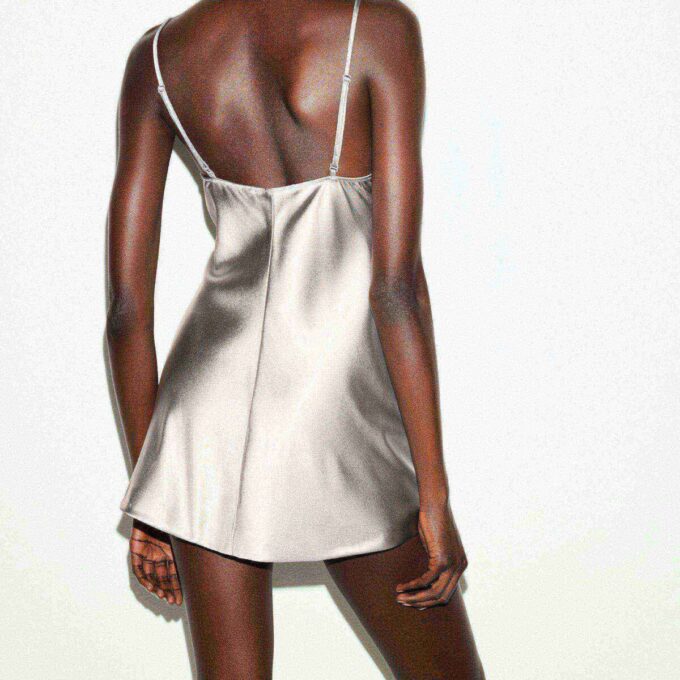 HEAVYWEIGHT SATIN CAMI MINI DRESS HEAVYWEIGHT SATIN CAMI MINI DRESS