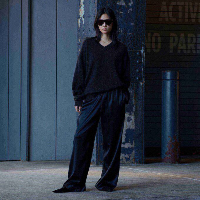 HEAVYWEIGHT SATIN WIDE LEG PANT HEAVYWEIGHT SATIN WIDE LEG PANT