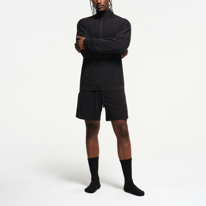 JERSEY LOUNGE MENS RELAXED QUARTER ZIP PULLOVER JERSEY LOUNGE MENS RELAXED QUARTER ZIP PULLOVER