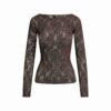 KNIT LACE BOATNECK TOP KNIT LACE BOATNECK TOP